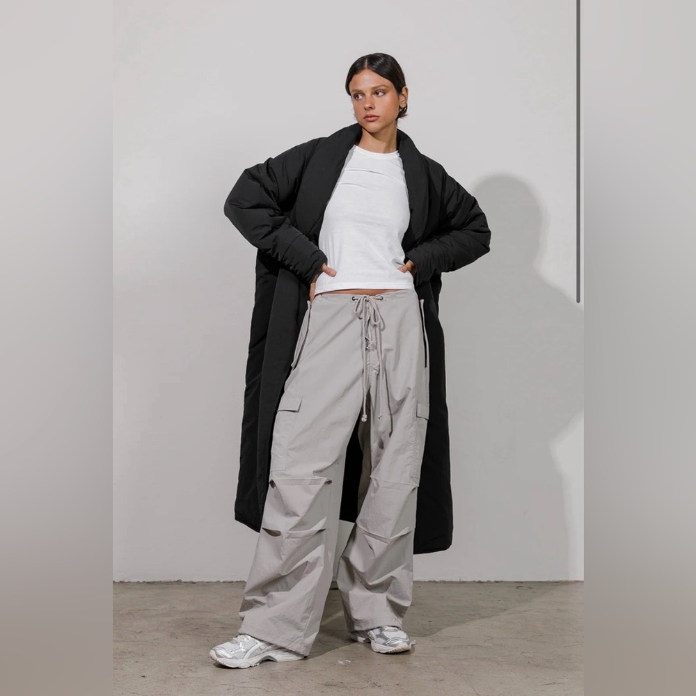 Local European Light Gray Parachute Drawstring Pant - Medium/Large